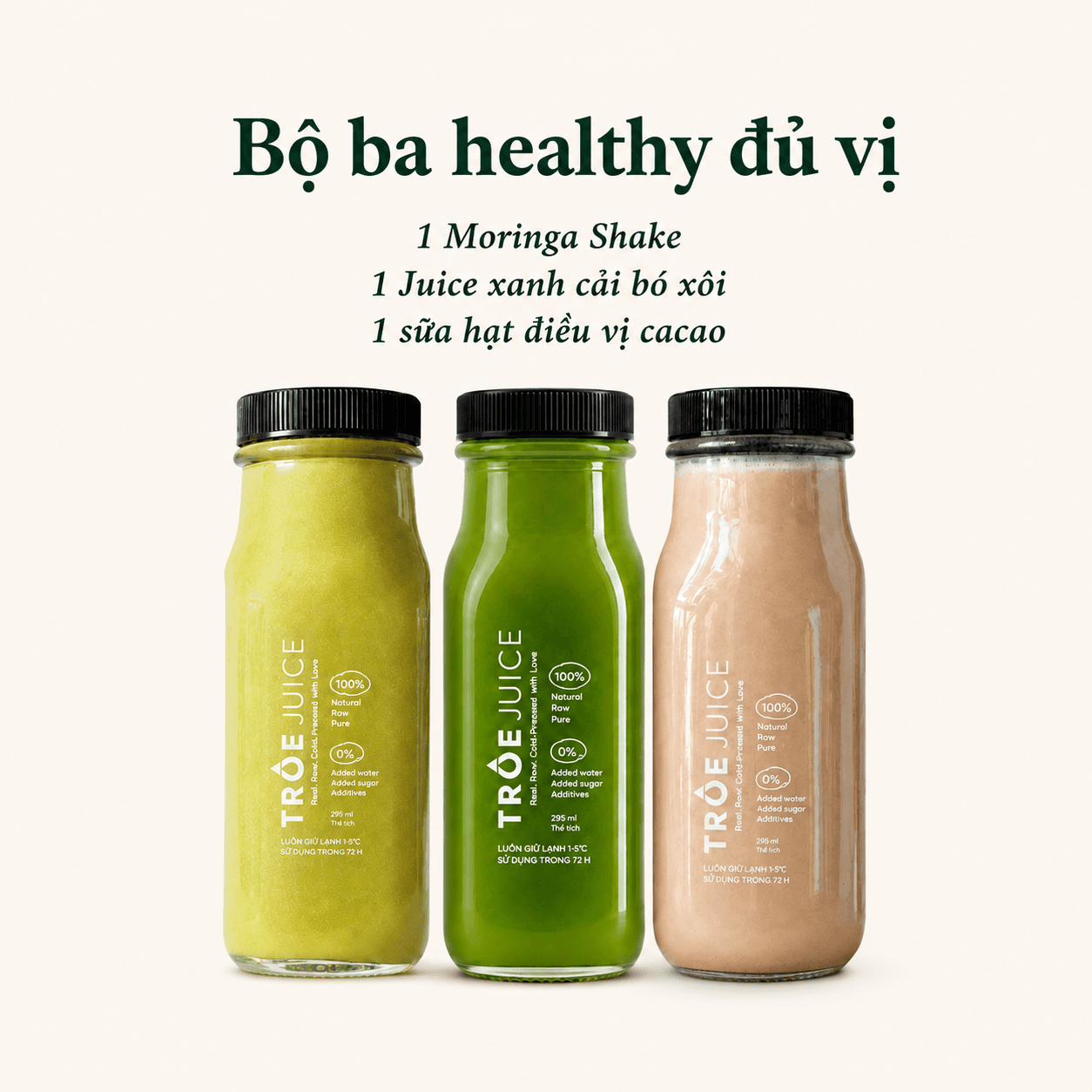 Ảnh sản phẩm Bộ ba healthy đủ vị (Juice G21, Mor Shake & Mylk 02)