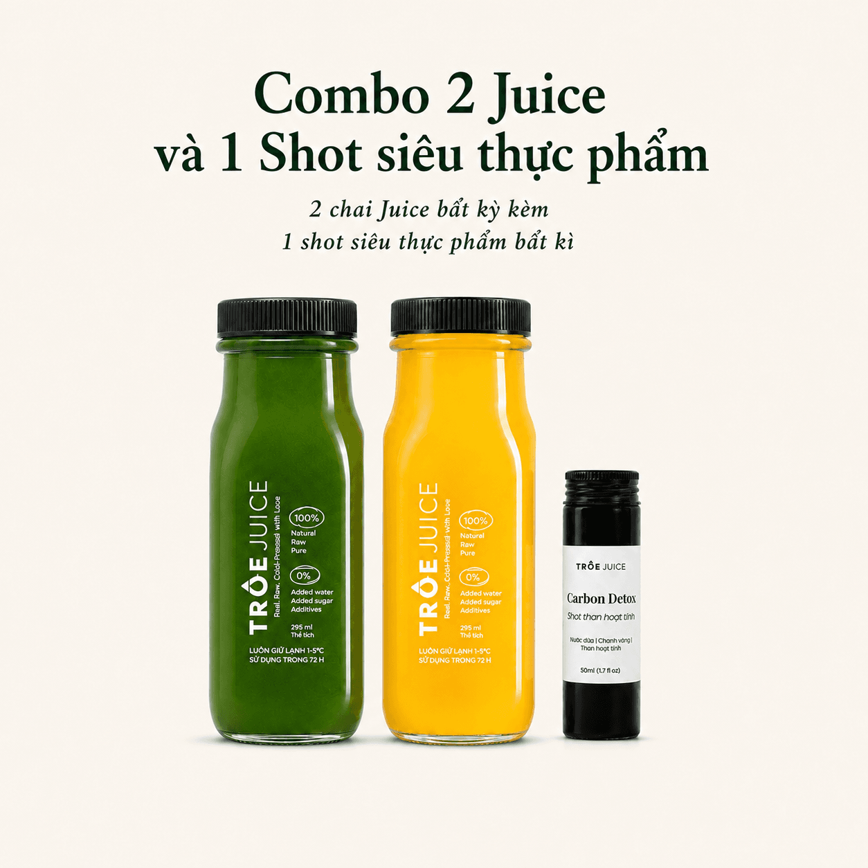 Product image Combo 2 Juice + 1 Shot siêu thực phẩm