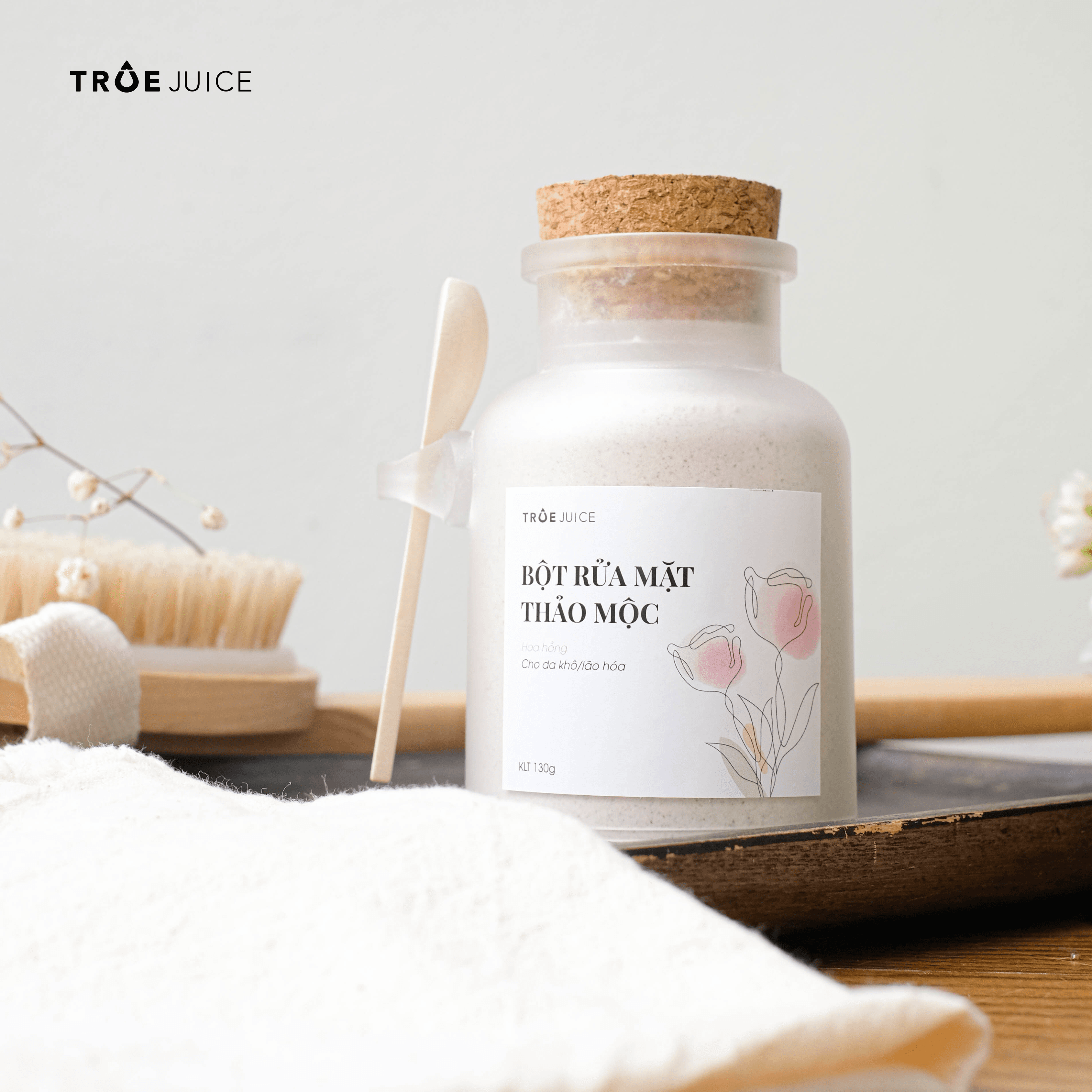Product image Bột rửa mặt thảo mộc Hoa hồng